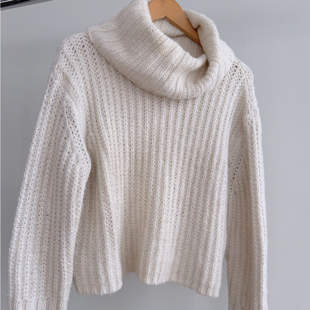 Topshop Cream Cowl Neck Sweater